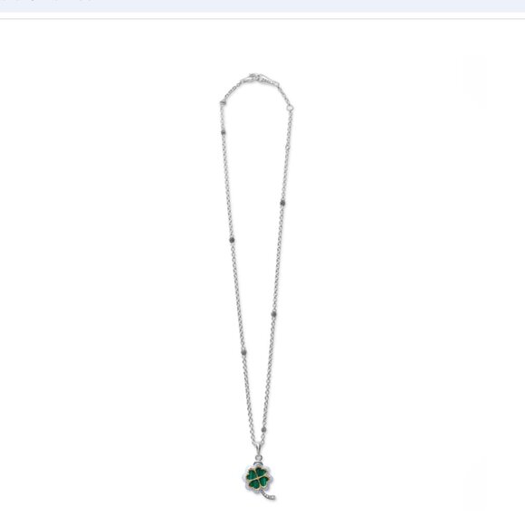 Rare Wonders Four Leaf Malachite Clover Pendant Necklace from Lagos - Picture 2 of 13